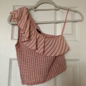 Red gingham top